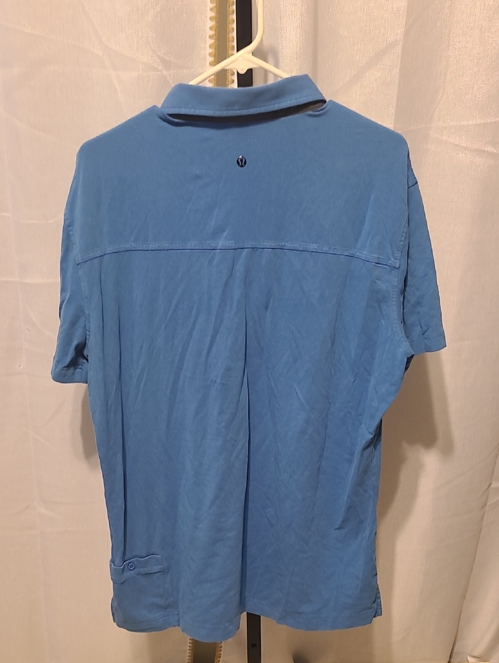 Lululemon Short Sleeve Pockets Polo Shirt Mens Size Xl Blue - Picture 4 of 4
